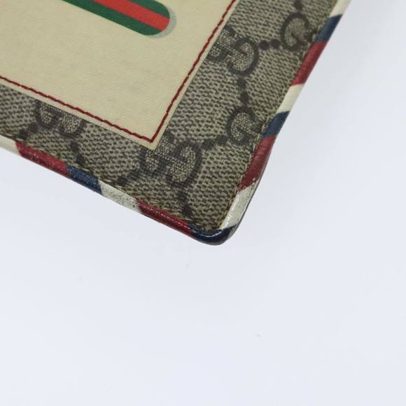 GUCCI GG Supreme Clutch Bag PVC Beige 473915 Auth 89765 - Picture 9 of 16